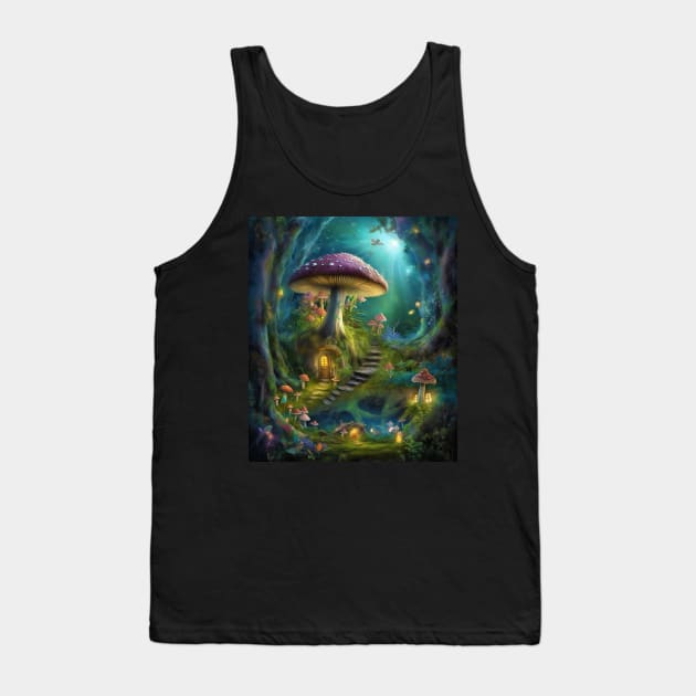 Magical Mushroom Village Tank Top by MyMagicalPlace